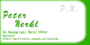 peter merkl business card
